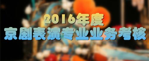 BBW黄片国家京剧院2016年度京剧表演专业业务考...